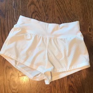 Perforated LuluLemon early lined Hotta Hot Shorts,